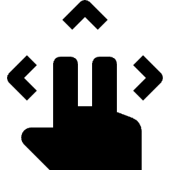 Gesture Double Finger Move All Direction Hand Icon from Nova Solid Set