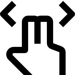 Gesture Double Finger Swipe Horizontal Hand Icon from Nova Line Icons Set