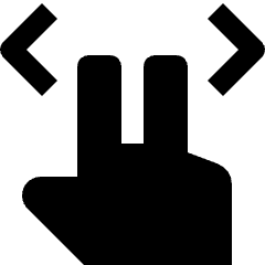 Gesture Double Finger Swipe Horizontal Hand Icon from Nova Solid Set