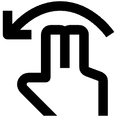 Gesture Double Finger Swipe Horizontal Left Hand Icon from Nova Line Set