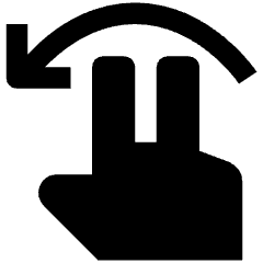 Gesture Double Finger Swipe Horizontal Left Hand Icon from Nova Solid Set
