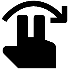 Gesture Double Finger Swipe Horizontal Right Hand Icon from Nova Solid Set