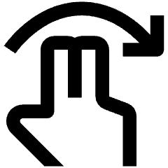 Gesture Double Finger Swipe Horizontal Right Hand Icon from Nova Line Icons Set