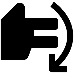 Gesture Double Finger Swipe Vertical Down Hand Icon from Nova Solid Set