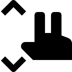 Gesture Double Finger Swipe Vertical Hand Icon from Nova Solid Set