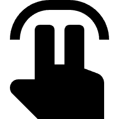 Gesture Double Finger Tap Hand Icon from Nova Solid Set