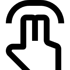 Gesture Double Finger Tap Hand Icon from Nova Line Icons Set
