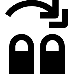 Gesture Double Finger Tap Swipe Horizontal Right Icon from Nova Solid Set