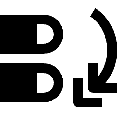 Gesture Double Finger Tap Vertical Down Icon from Nova Solid Set