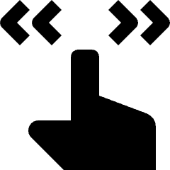 Gesture Flick Horizontal Hand Icon from Nova Solid Set