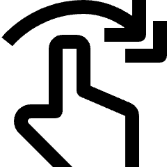 Gesture Flick Horizontal Right Hand Icon from Nova Line Set