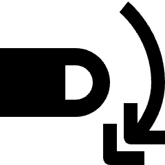 Gesture Flick Vertical Down Finger Icon from Nova Solid Set