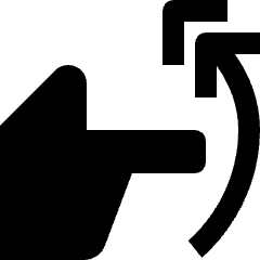 Gesture Flick Vertical Up Hand Icon from Nova Solid Set