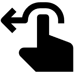 Gesture Hold Swipe Horizontal Left Hand Icon from Nova Solid Set
