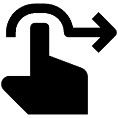 Gesture Hold Swipe Horizontal Right Hand Icon from Nova Solid Set