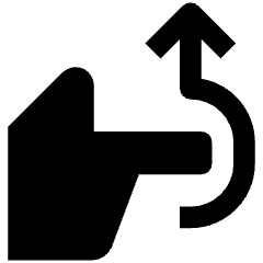Gesture Hold Swipe Vertical Up Hand Icon from Nova Solid Set