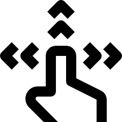 Gesture Move All Direction Hand 2 Icon from Nova Line Icons Set