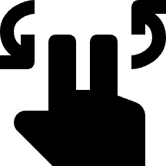 Gesture Rotate Counter Clockwise Hand Icon from Nova Solid Set
