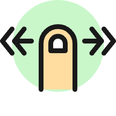 Gesture Swipe Horizontal 1 Icon from Ultimate Colors Set