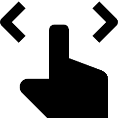Gesture Swipe Horizontal Hand Icon from Nova Solid Set