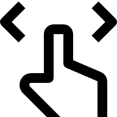 Gesture Swipe Horizontal Hand Icon from Nova Line Set