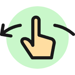 Gesture Swipe Horizontal Left 2 Icon from Ultimate Colors Set