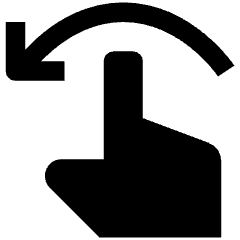 Gesture Swipe Horizontal Left Hand Icon from Nova Solid Set