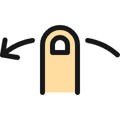 Gesture Swipe Horizontal Left Icon from Ultimate Colors Set