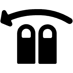 Gesture Swipe Horizontal Left Two Fingers Icon from Ultimate Bold Set