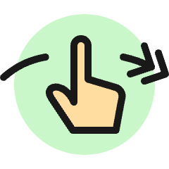 Gesture Swipe Horizontal Right 3 Icon from Ultimate Colors Set