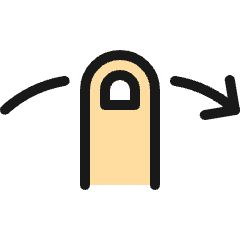 Gesture Swipe Horizontal Right Icon from Ultimate Colors Set