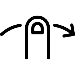 Gesture Swipe Horizontal Right Icon from Ultimate Light Set