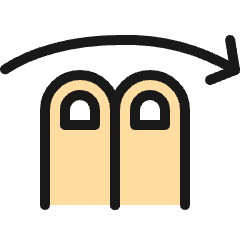 Gesture Swipe Horizontal Right Two Fingers Icon from Ultimate Colors Set