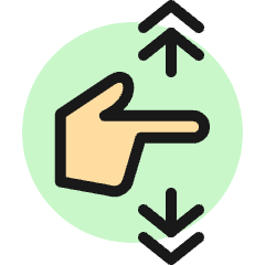 Gesture Swipe Vertical 2 Icon from Ultimate Colors Set