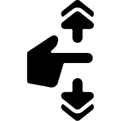 Gesture Swipe Vertical 2 Icon from Ultimate Bold Set