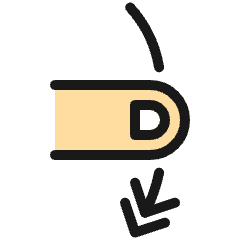Gesture Swipe Vertical Down 1 Icon from Ultimate Colors Set