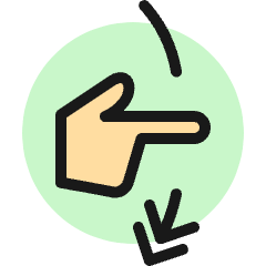 Gesture Swipe Vertical Down 3 Icon from Ultimate Colors Set
