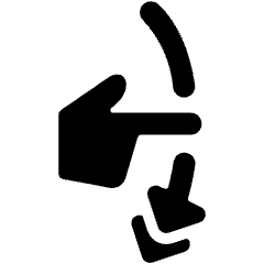 Gesture Swipe Vertical Down 3 Icon from Ultimate Bold Set