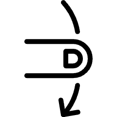Gesture Swipe Vertical Down Icon from Ultimate Light Set