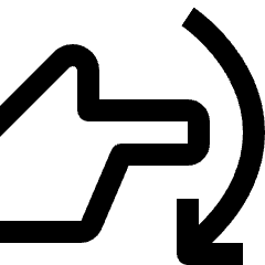 Gesture Swipe Vertical Down Hand Icon from Nova Line Set