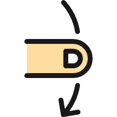 Gesture Swipe Vertical Down Icon from Ultimate Colors Set
