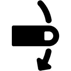 Gesture Swipe Vertical Down Icon from Ultimate Bold Set