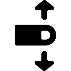 Gesture Swipe Vertical Icon from Ultimate Bold Set