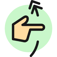 Gesture Swipe Vertical Up 3 Icon from Ultimate Colors Set