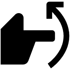 Gesture Swipe Vertical Up Hand Icon from Nova Solid Set