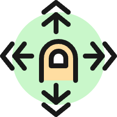 Gesture Tap All Direction 1 Icon from Ultimate Colors Set