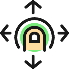 Gesture Tap All Direction Icon from Ultimate Colors Set