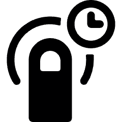 Gesture Tap Clock Icon from Ultimate Bold Set