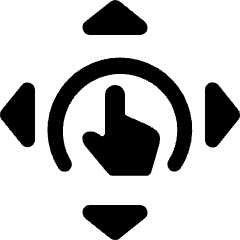 Gesture Tap Expand All Direction Icon from Ultimate Bold Set