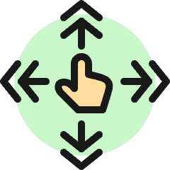 Gesture Tap Expand All Directions 1 Icon from Ultimate Colors Set